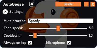 The interface of AutoGoose